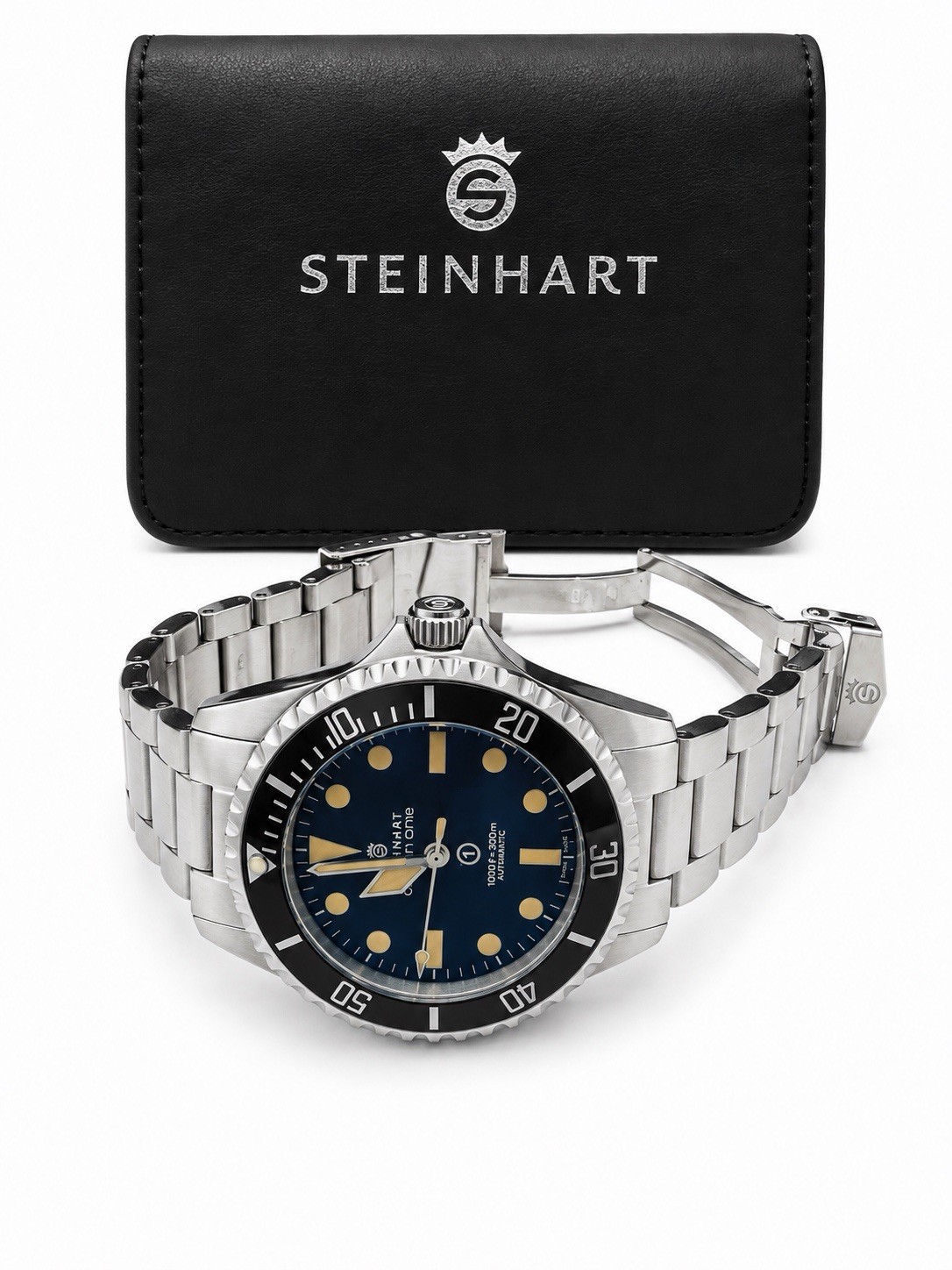 STEINHART OCEAN ONE 39MM Diver 300m Black DIal Automatic Fullset Watch Men