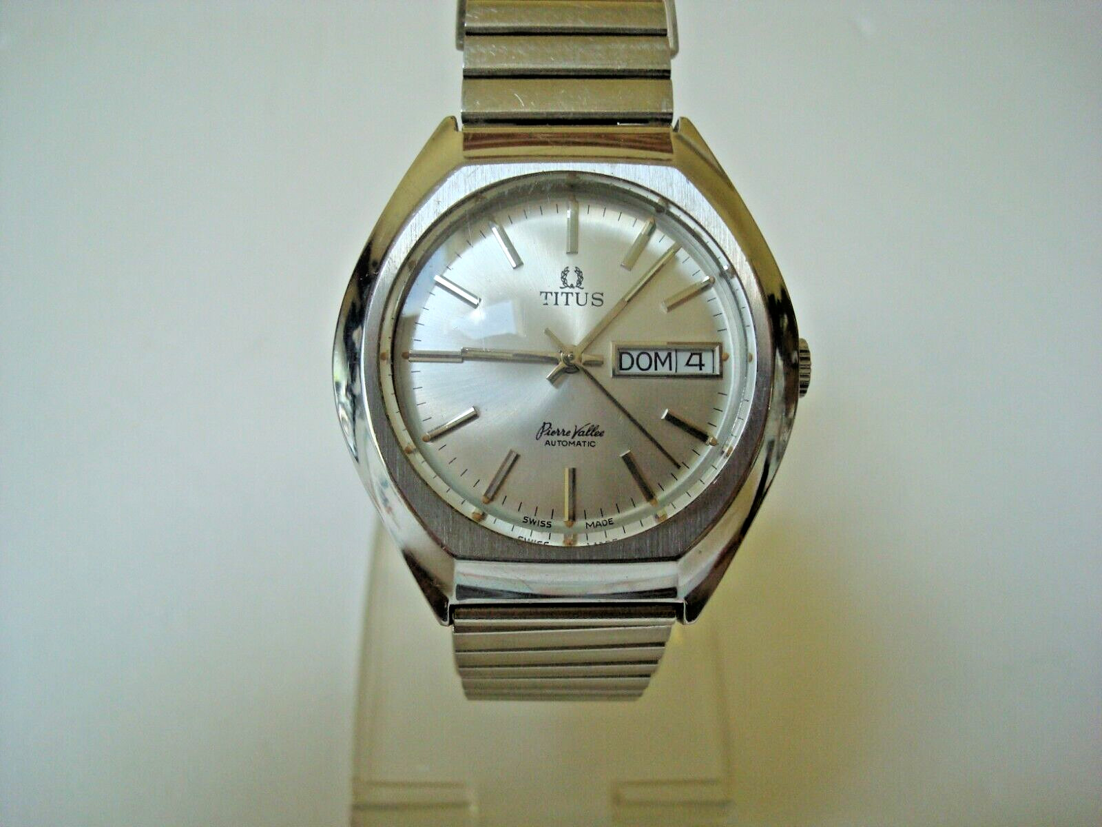Titus Pierre Vallee Men”s Automatic SS Watch ETA 2879 DD QS Titus Band 5xSigned