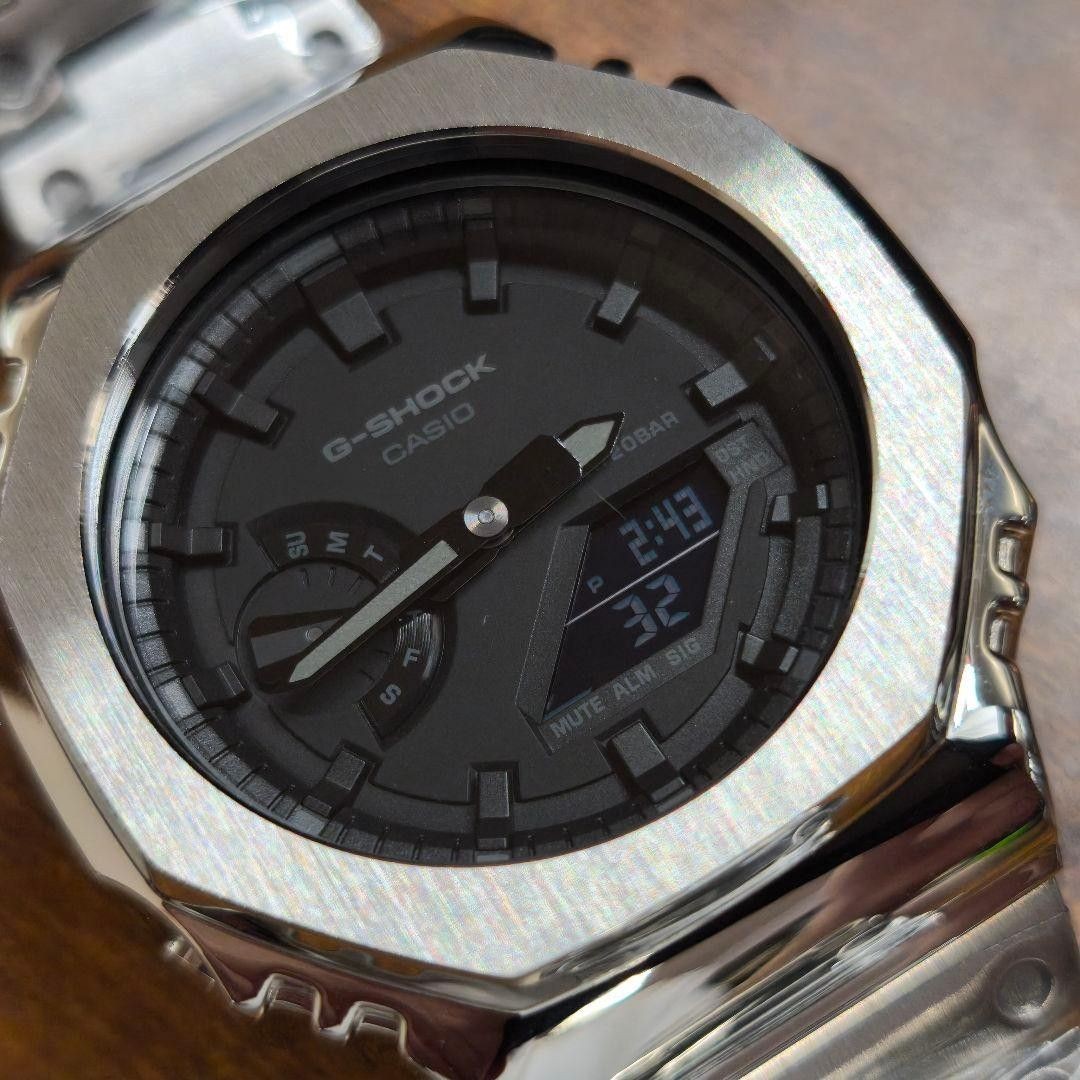 CASIO G SHOCK GA 2100 Metal Custom Quartz Watch