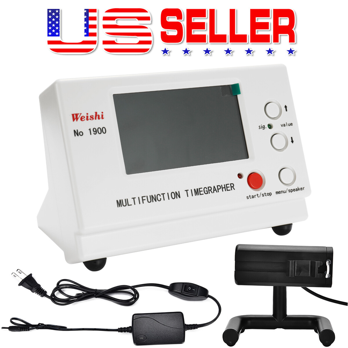 Weishi Timegrapher No.1900 Mechanical Watch Timing Machine Multifunction US Plug