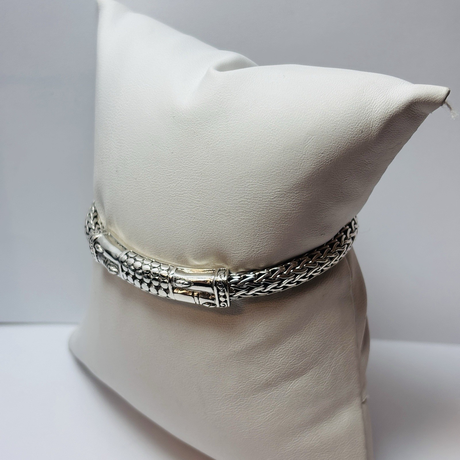 Sarda Sterling 925 Silver Foxtail Bar Bracelet 7.25 in – .76