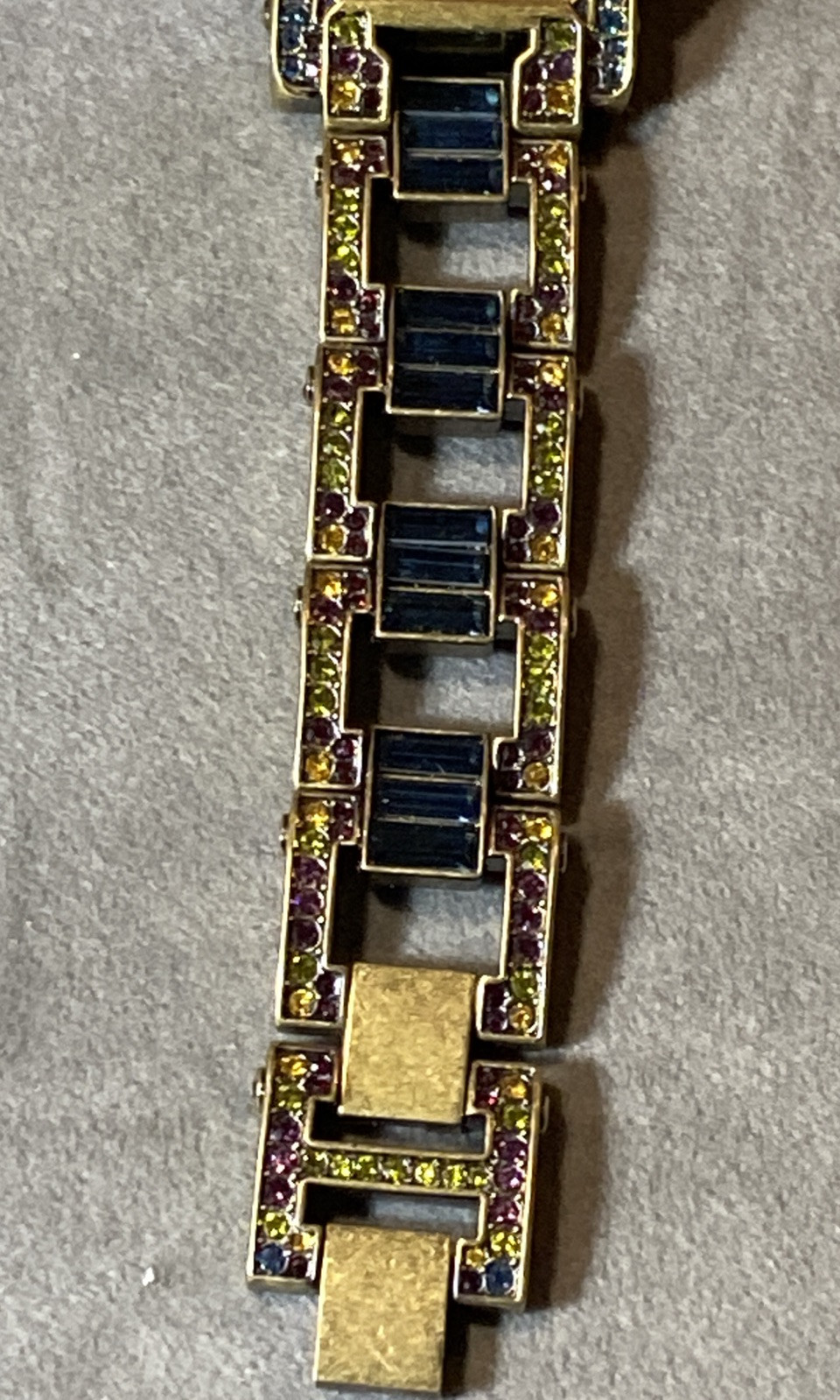 Heidi Daus Women’s Bracelet Watch Rectangle Art Deco Swarovski Crystals NEW