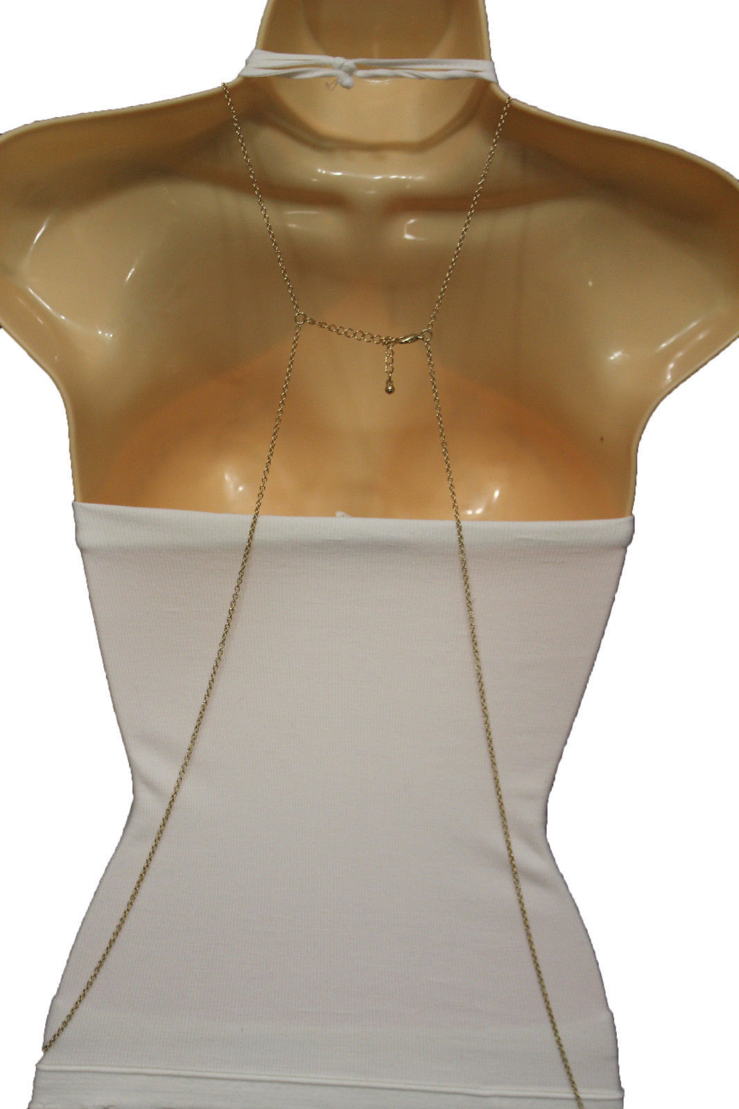 Women Gold Metal Body Chains Long Necklace Jewelry Beach Harness Bikini Basic