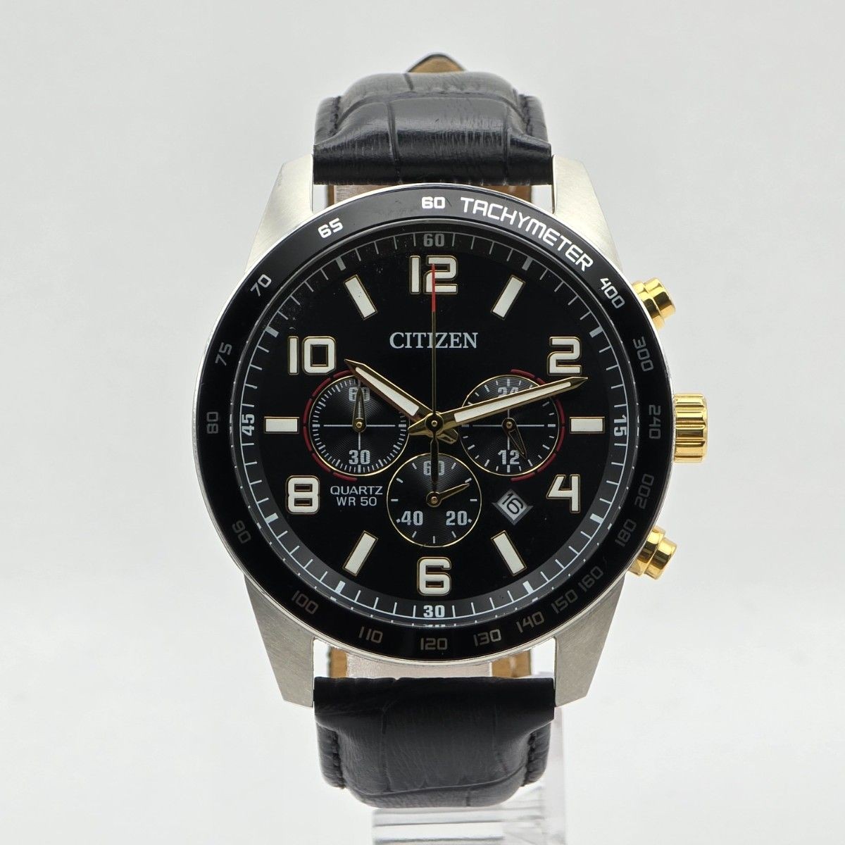 Citizen F16-3724-081-051-052 Quartz (Battery) Stainless Steel Black NOS