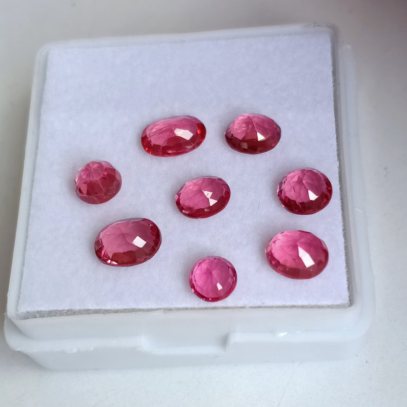 Natural Pink Spinel Cut 8 Pieces Lot Loose Gemstone For Jewelry Making 3 Carat