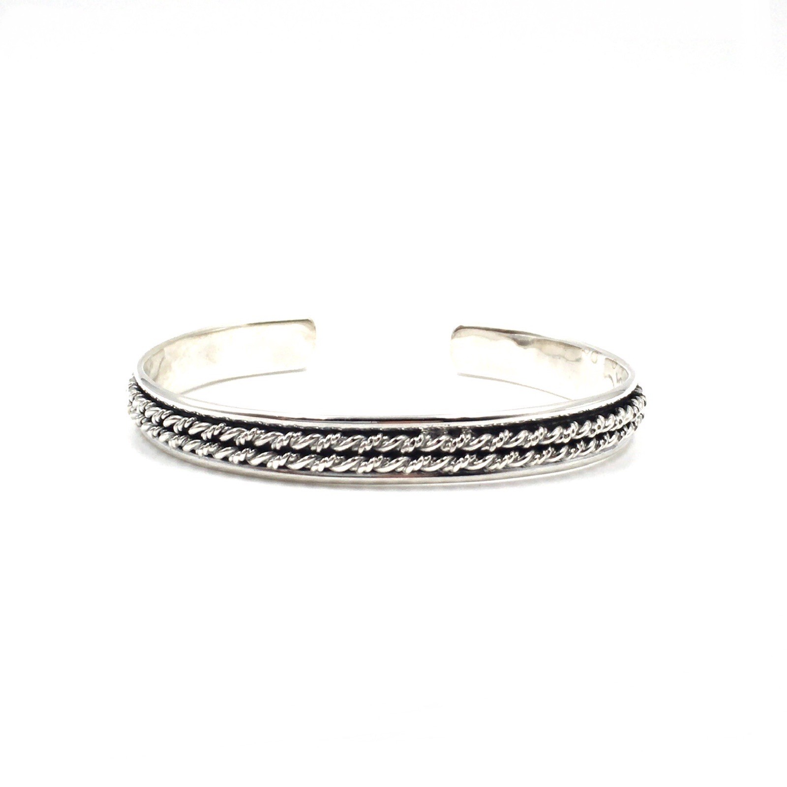 Modern Bangle Solid 925 Sterling Silver Bracelet Unisex Bangle 8mm Jewellery