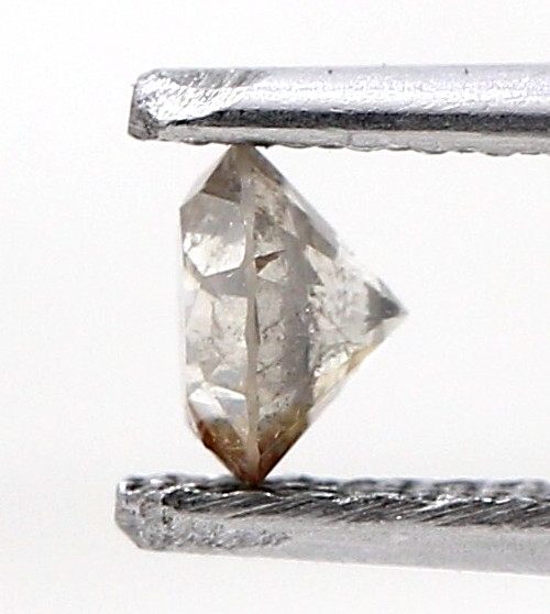 ROUND SHAPE 0.29 CT 4.2MM ORANGE WHITE MIX COLOR BRILLIANT CUT NATURAL DIAMOND