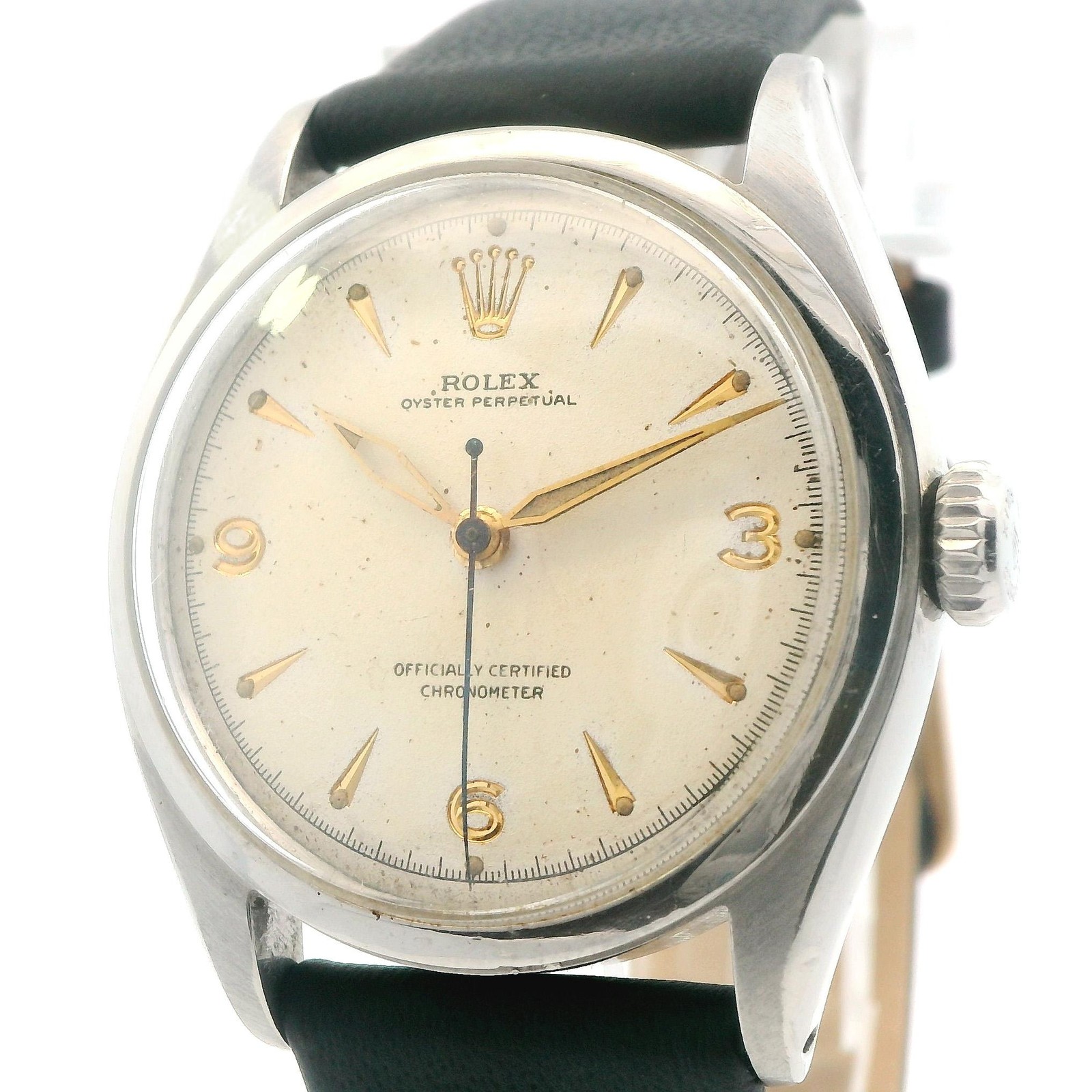 Rolex Oyster Perpetual Stainless Steel 6084 Custom Band Restored Dial