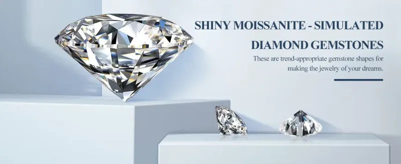 D Color Round Cut Moissanite Stone 0.1CT-12CT w/ Report for Jewelry Making