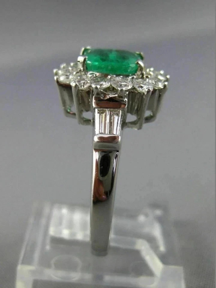 2CT Emerald Lab Grown Diamond Wedding Ring In 14k White Gold