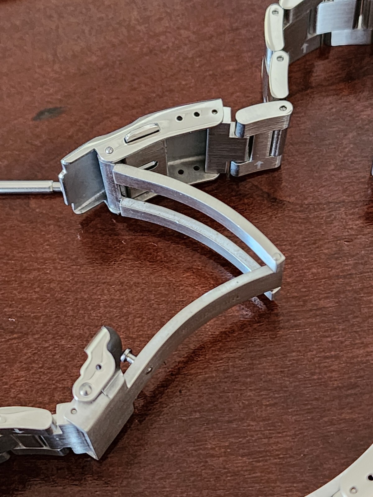 316L Oyster Style 20mm Bracelet STAINLESS STEEL Solid Double Lock + spring bars