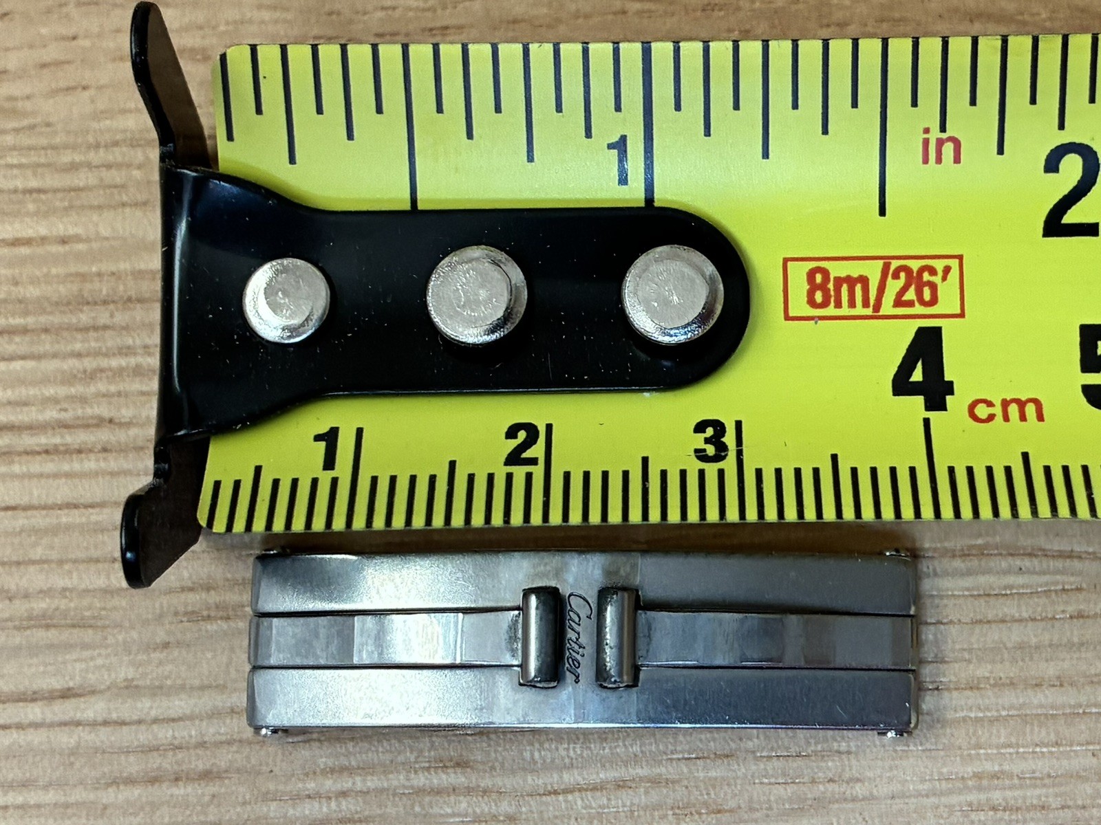 L@@K – Cartier Clasp VP270034 6.50mm Steel for Tank Roadster Pasha Bracelets