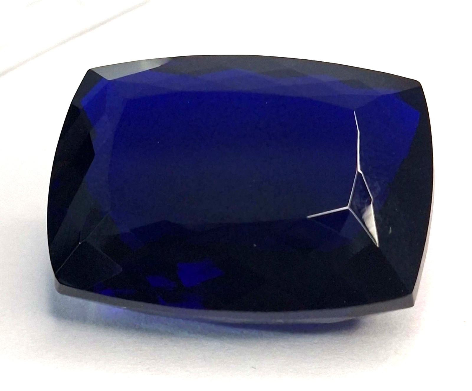 Dark Blue Tanzanite Natural 58-60 Ct Certified Cushion Cut Loose Gemstone TQ1807