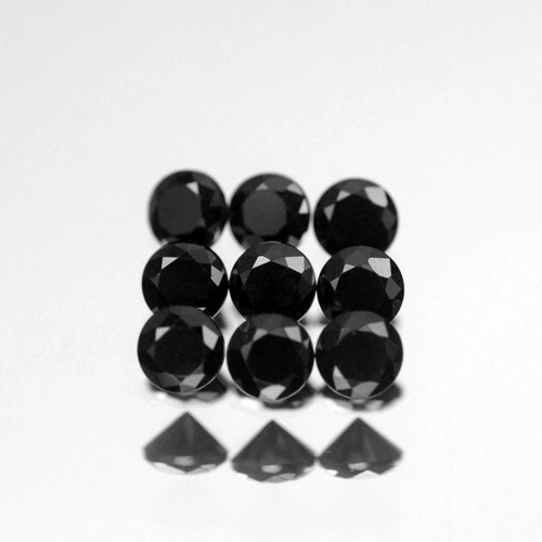 2.50mm Lot 10,20,60,100 pcs Round Cut Calibrated Genuine Natural BLACK SPINEL