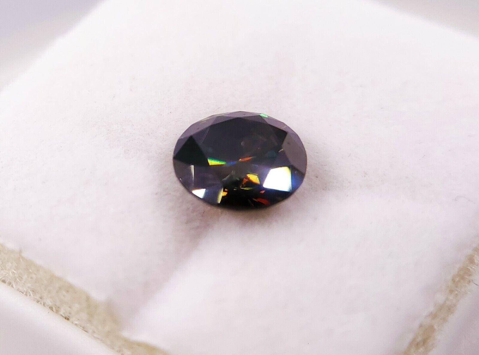 2.00 Carat Large Deep Blue Purple VS1 Round Brilliant Cut Lab Created Diamond