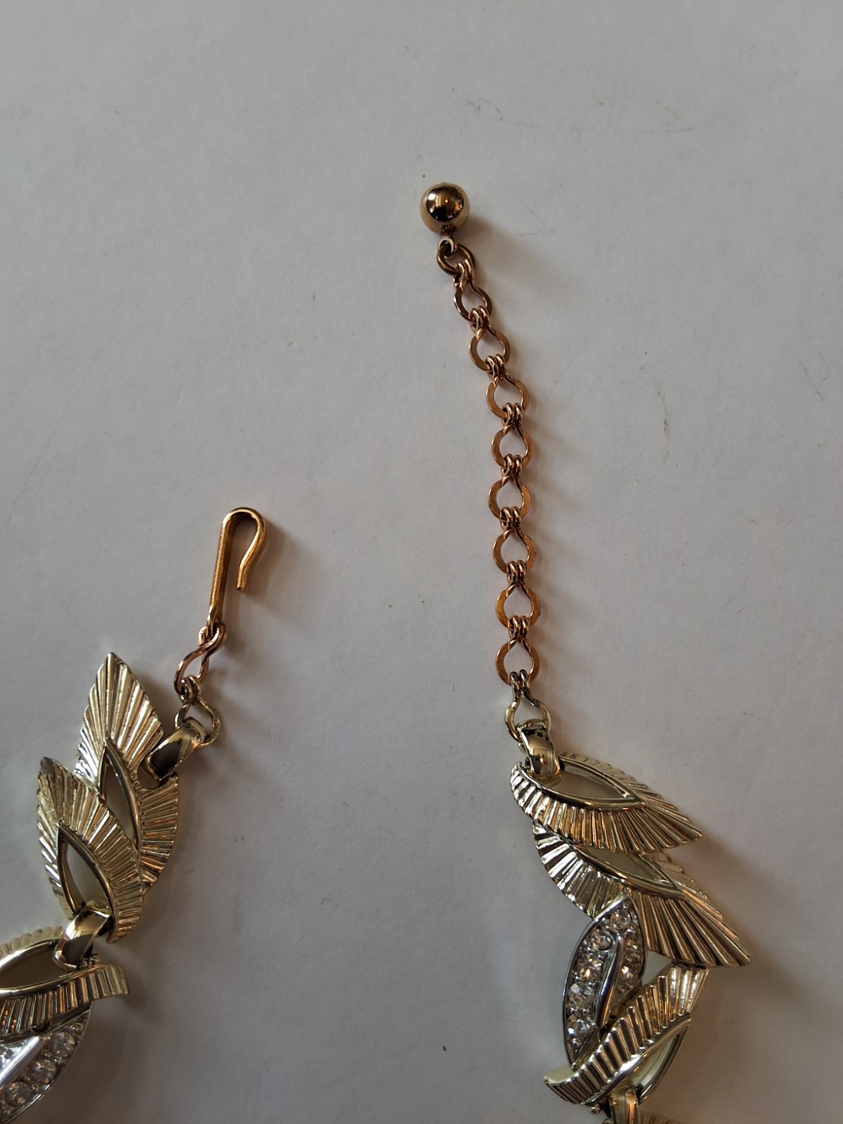 Vintage Signed and Numbered Marboux Gold Tone and Rhinestones Necklace.