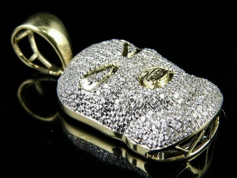 14K Yellow Gold Finish Ski Goon Mask Men’s Pendant 1.70Ct Lab Created Diamond
