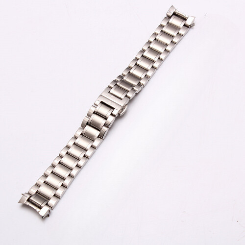 Solid Stainless Steel Watch Band Strap Metal Curved End 19/20/21mm for Longines