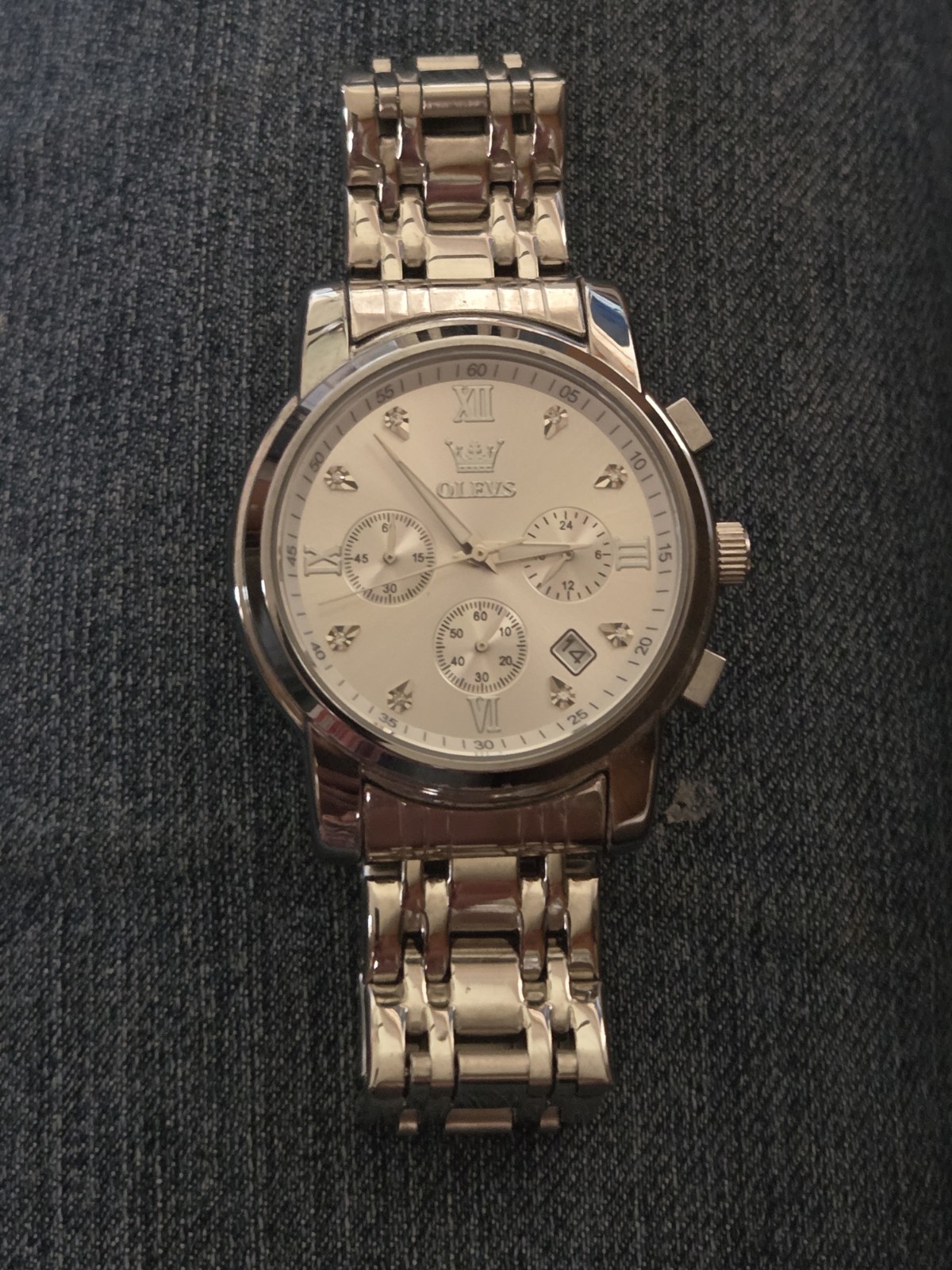 OLEVS Mens Chronograph Watch,Water Resistant, No. 2858G