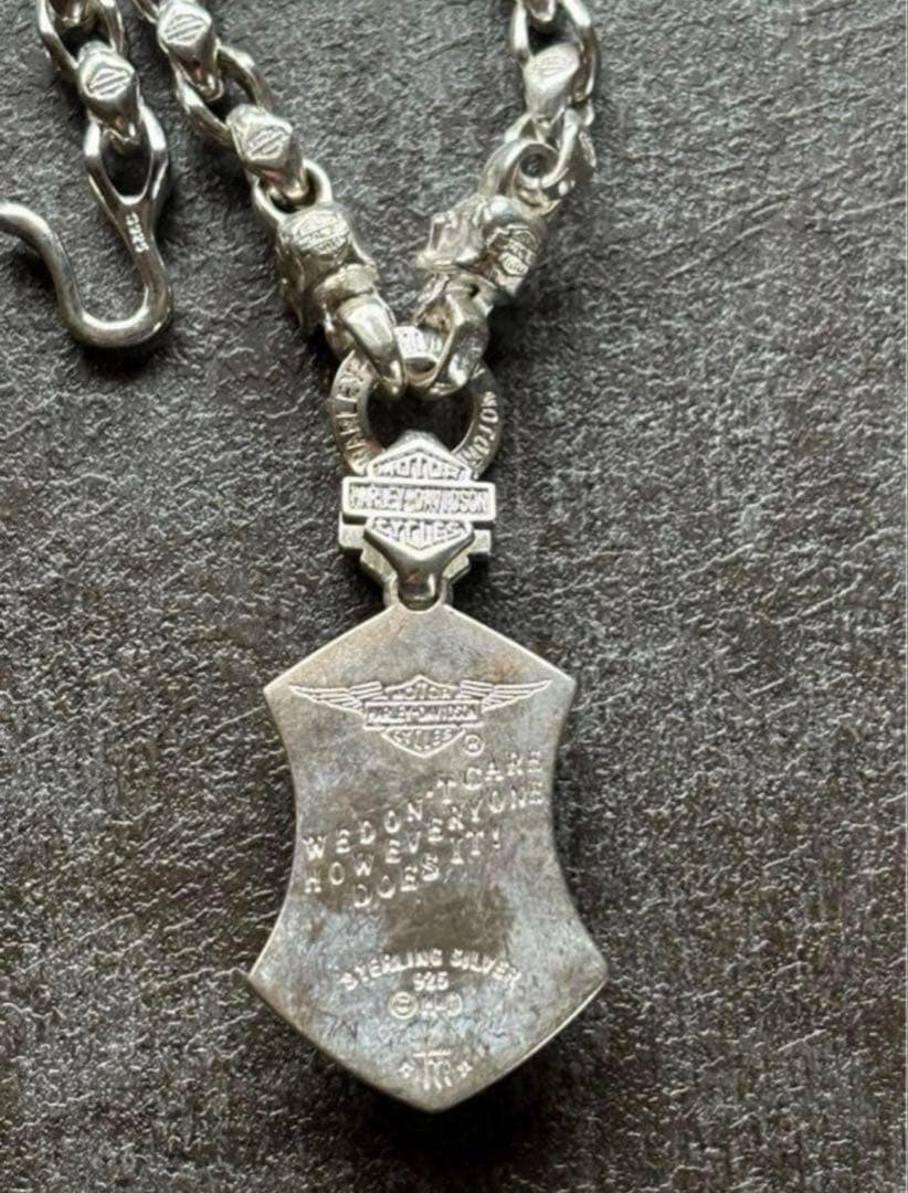 Skull Shield Necklace, S925 Stamped, Approx. 175, Heavyweight, Biker Style,