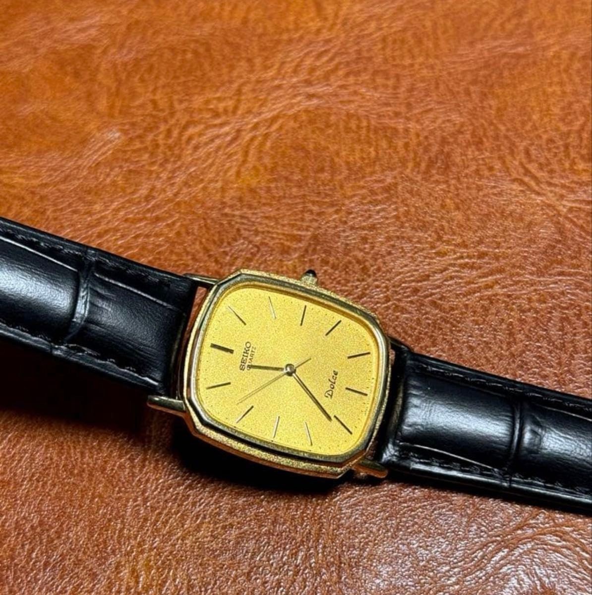 SEIKO DOLCE 6030-5550 Square Quartz Vintage 1982 Men’s 28mm From Japan