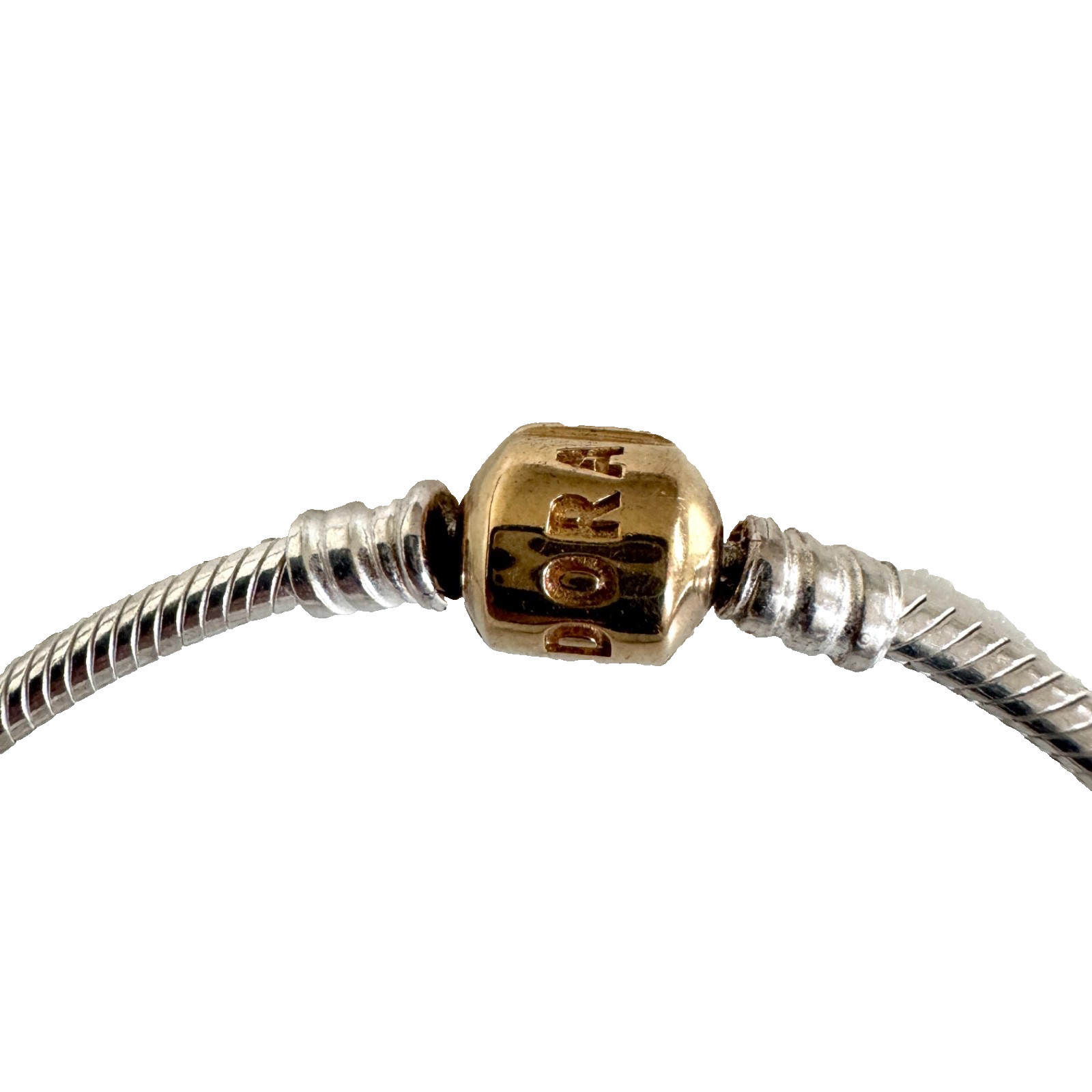 Authentic Pandora 14k gold Clasp Two Toned Bracelet 590702HG – 21cm or 8.3″
