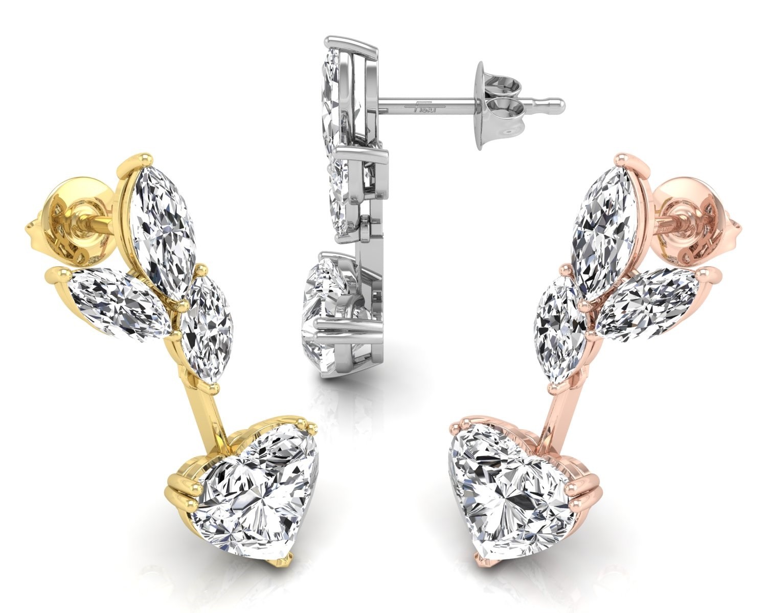 6.97ct D/E Lab Grown Diamond Earrings 18K White Gold Certified