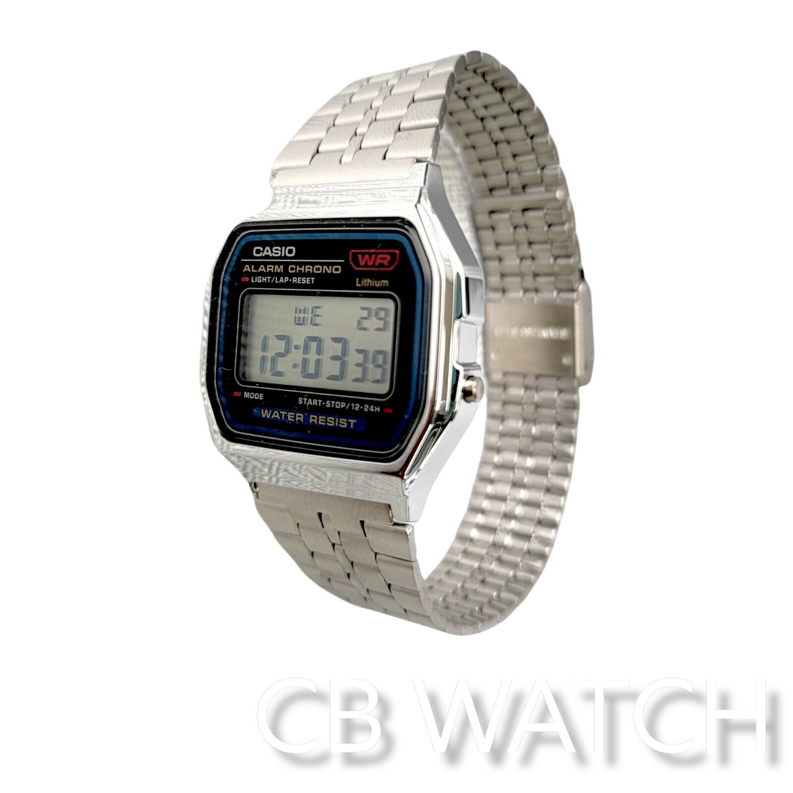 A159WA-N1D Vintage Casio Sliver Digital Watch A159 Made in Japan