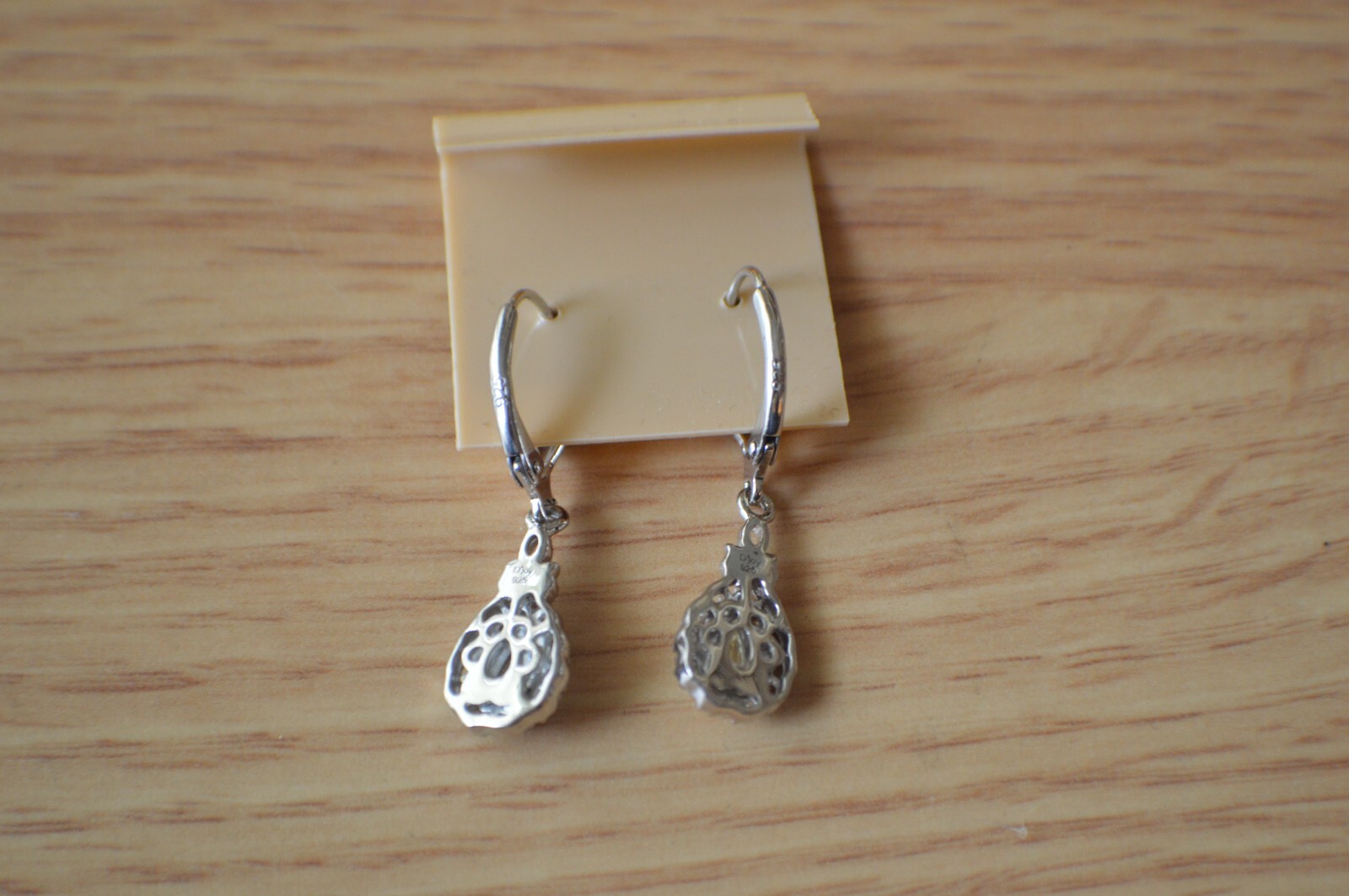 0.85ct AAA Chrysoberyl / Zircon Earrings Platinum over Sterling Silver ~ Nice