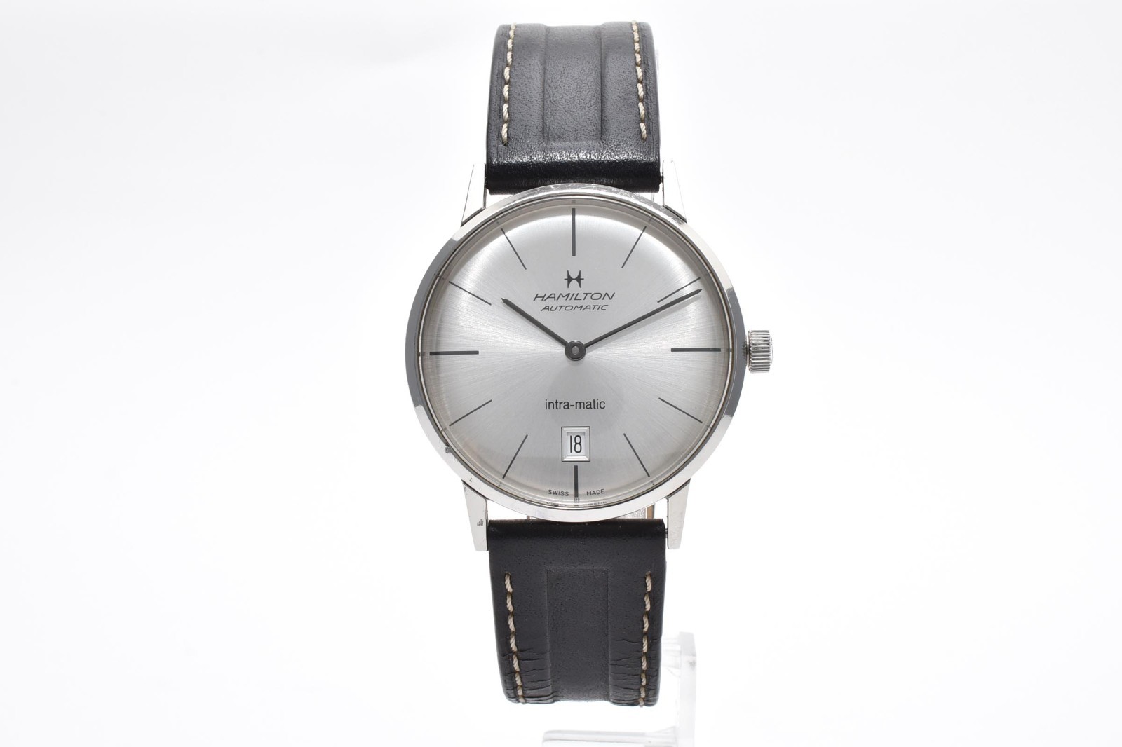 [Exc+5 w/Box] Hamilton Intra-Matic H384551 Silver Dial 21J Automatic Men’s Watch