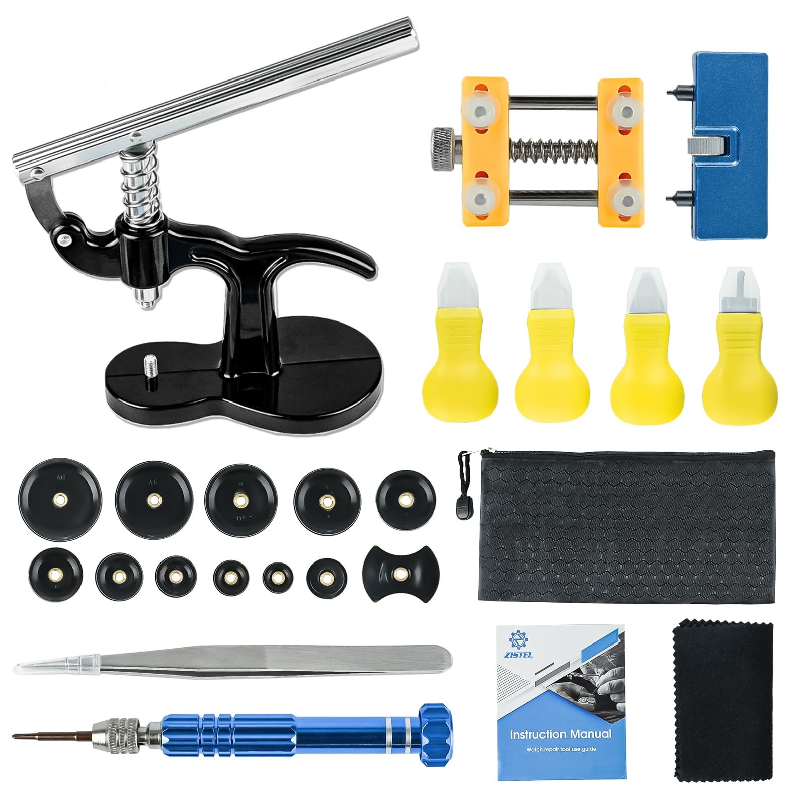 6 in 1 Watch Repair Kit + Watch Press Tool, Watch Battery Tool Kit, Watch Bac…