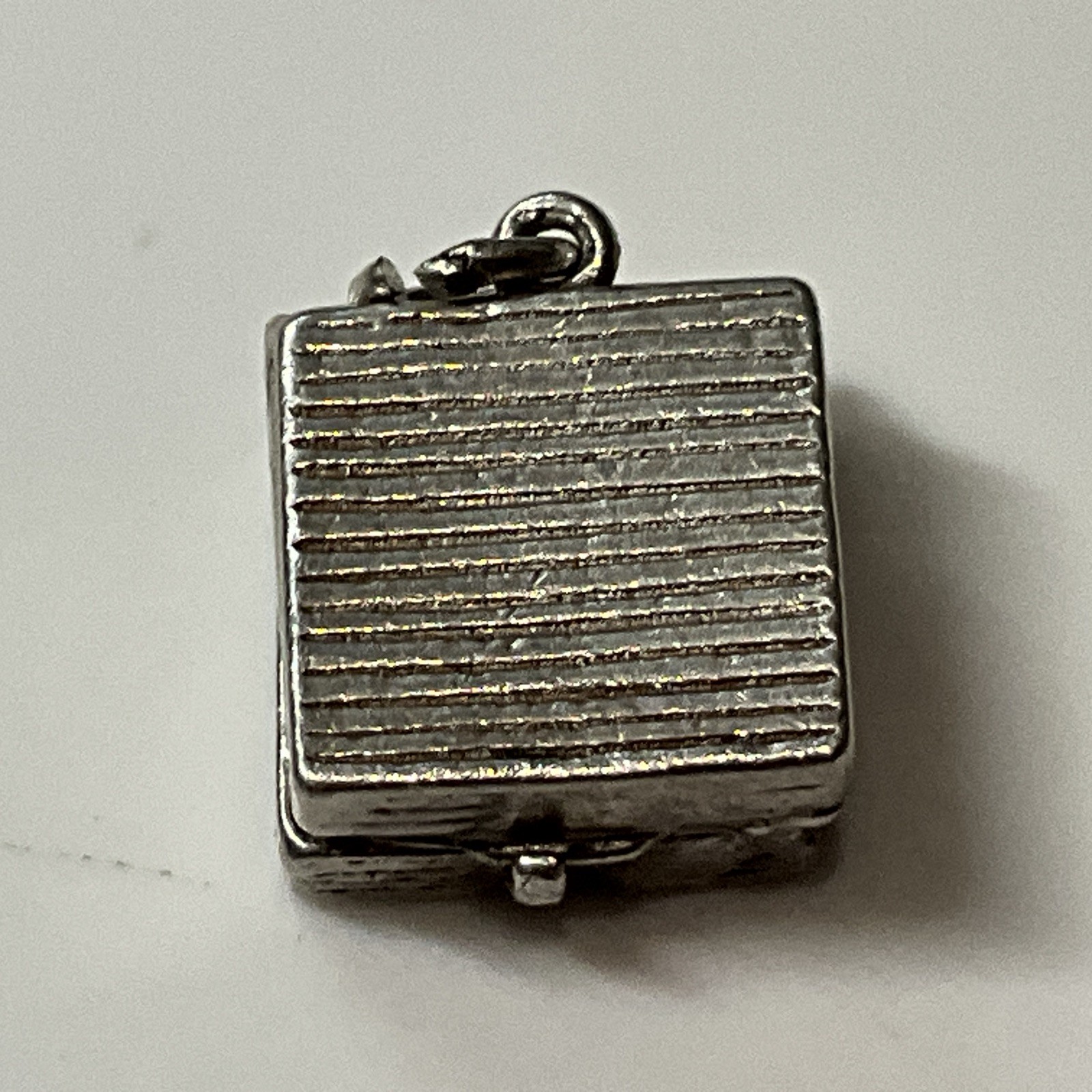 Vintage Sterling Silver Opening Mechanical Tape Recorder Charm Reel to Reel