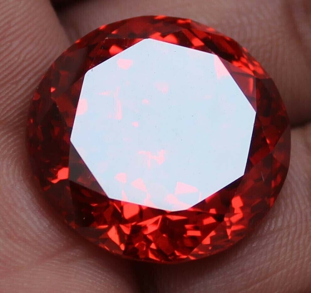 AAA+ Large Natural Red Zircon 77.80 Ct. Round Cut Loose Gemstone Gift for Women