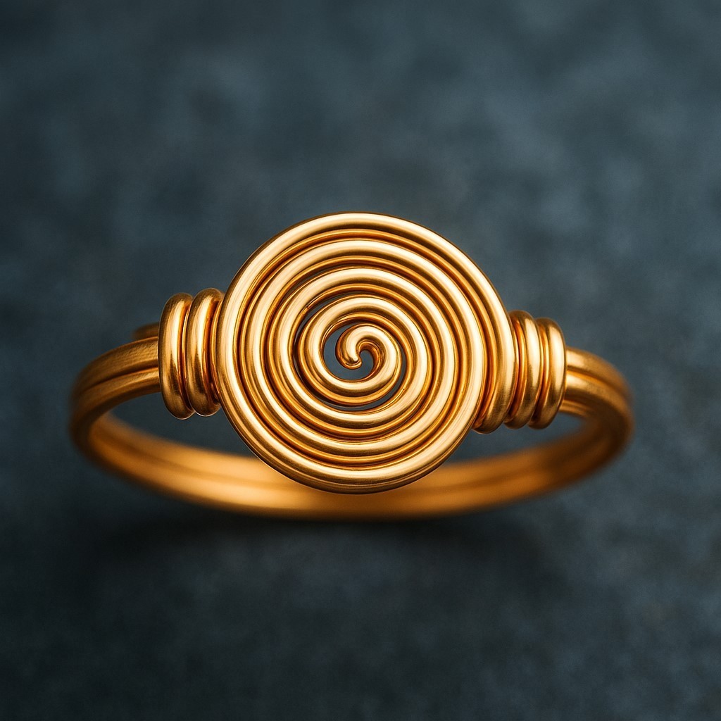 Handmade Wire Wrapped Rings, Aluminium, Coated Silver, Gold or Copper Colours