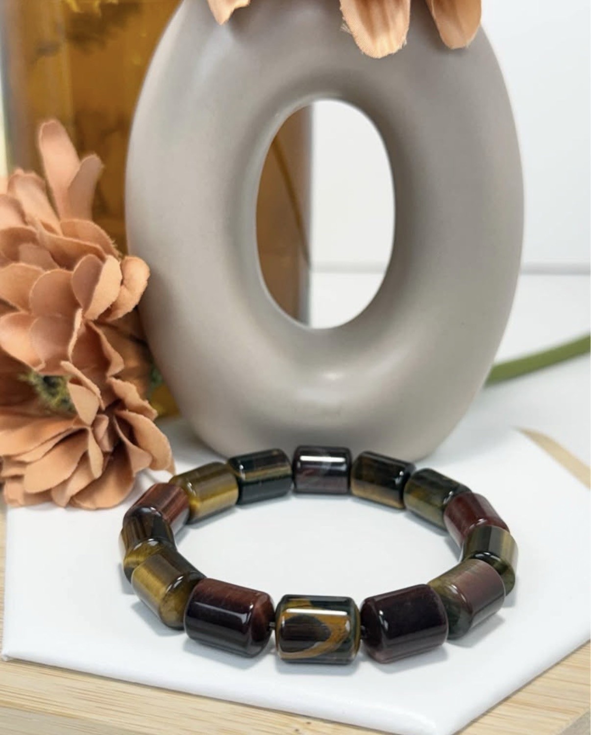 Dream Tiger Eye Multi Color Bead Bracelet 10.3MM Item A