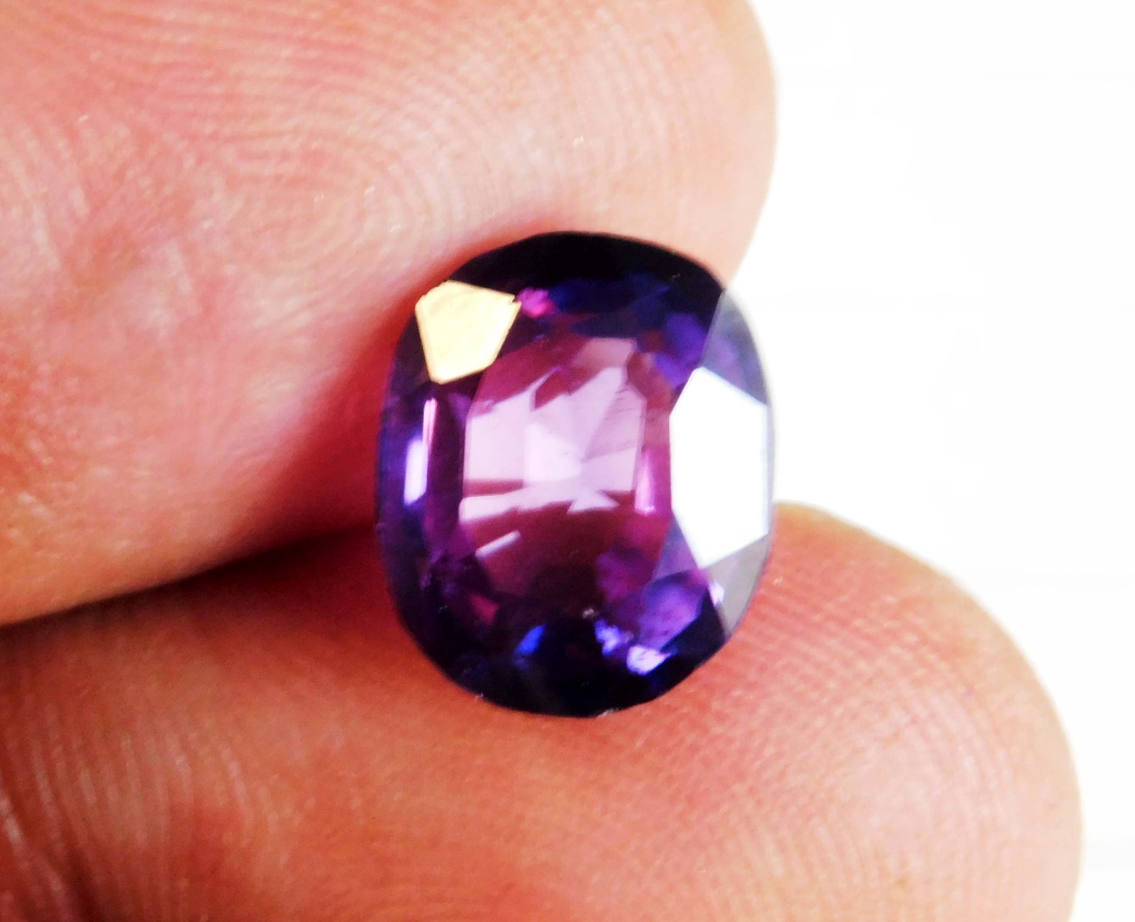 7.20Ct Natural Translucent Violet oval Cut Hackmanite Loose Gemstone