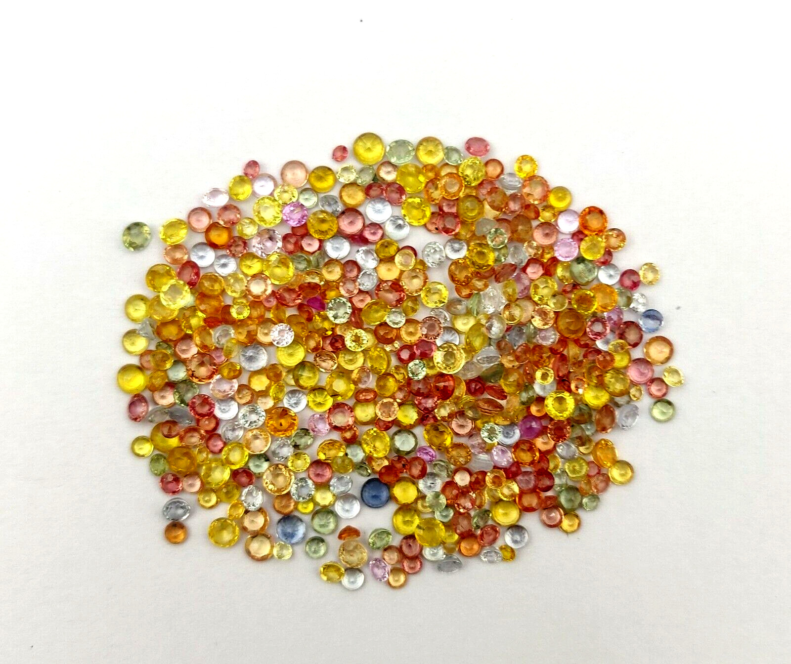 Natural Multi Sapphire Round Faceted Loose Gemstone Lot 10 Pcs 2-3 MM