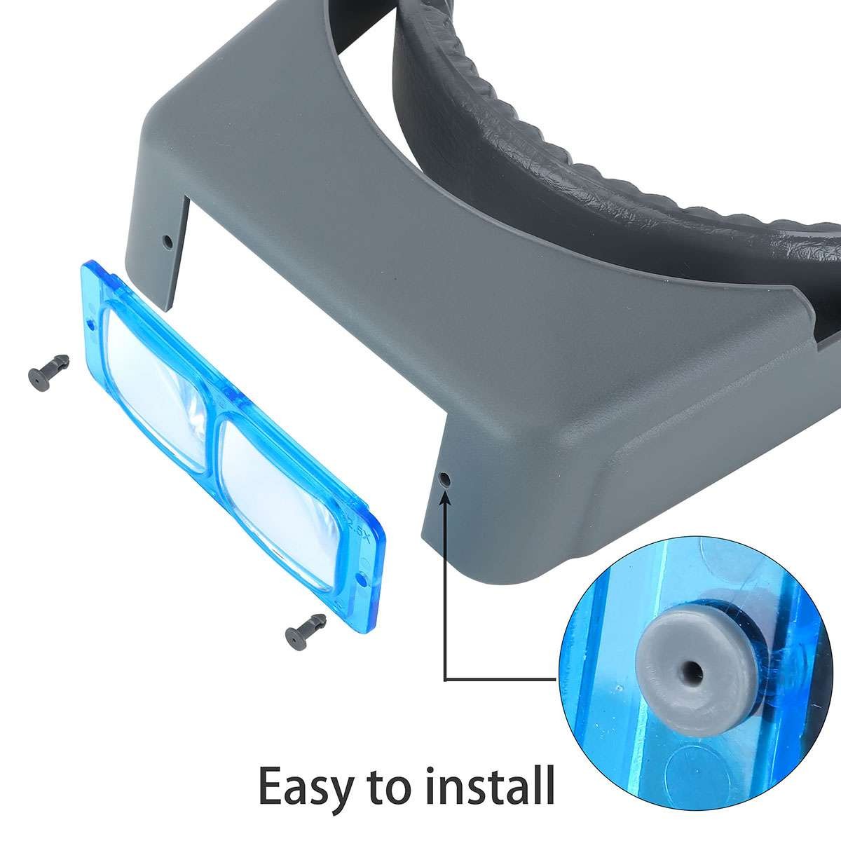 Jewelers Head Headband Magnifier LED Illuminated Visor Magnifying Glasses Loupe