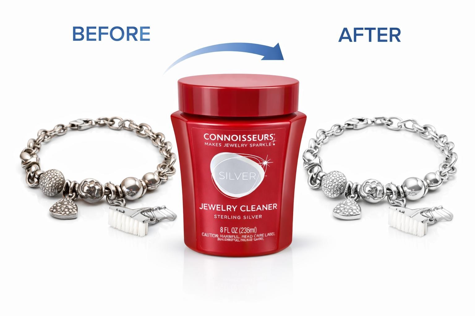 Silver Jewelry Cleaner Connoisseurs 8oz Sterling Silver Cleaning Solution