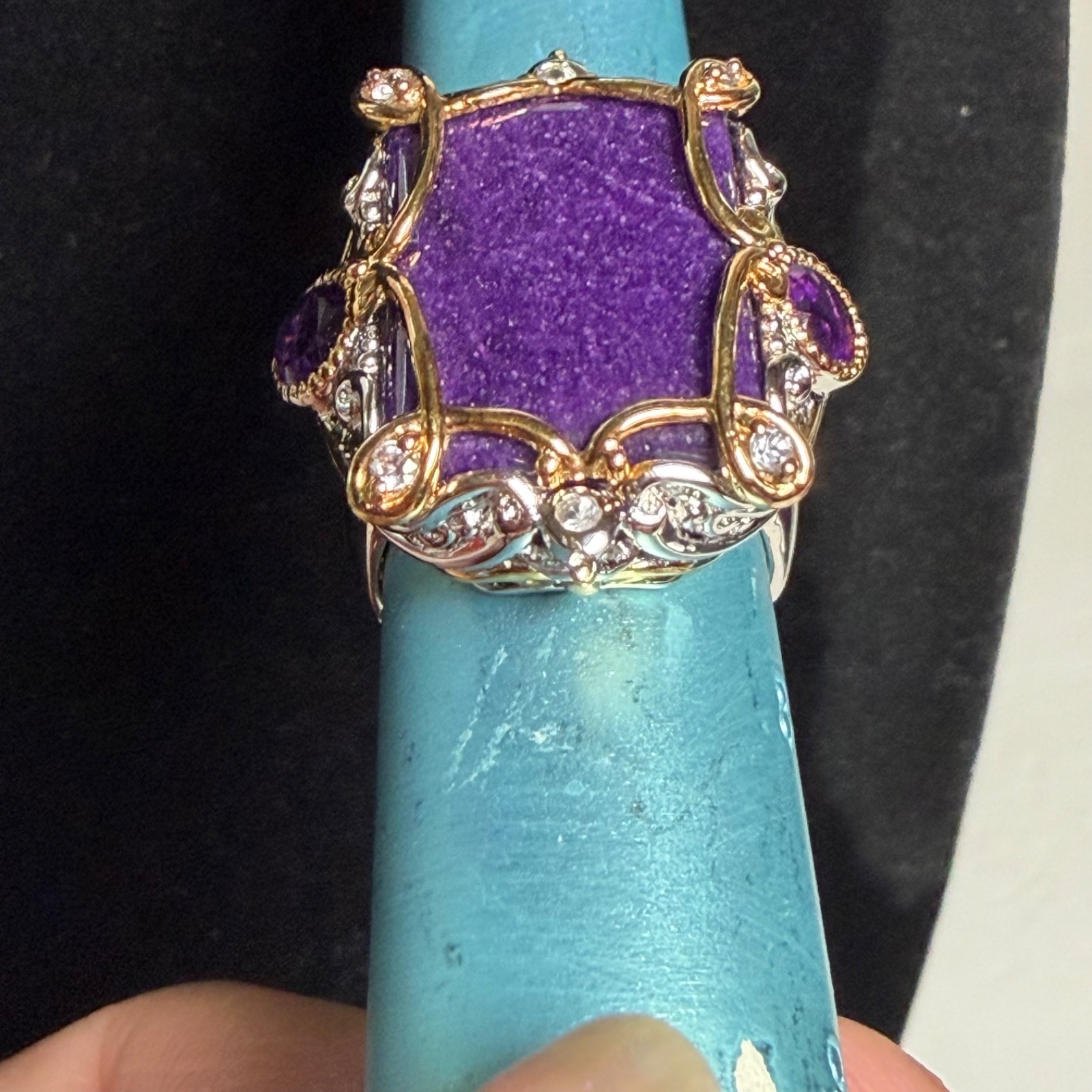 Michael Valitutti Gems en Vogue 925 Sugilite Amethyst Ring Sz 7 Sterling Silver