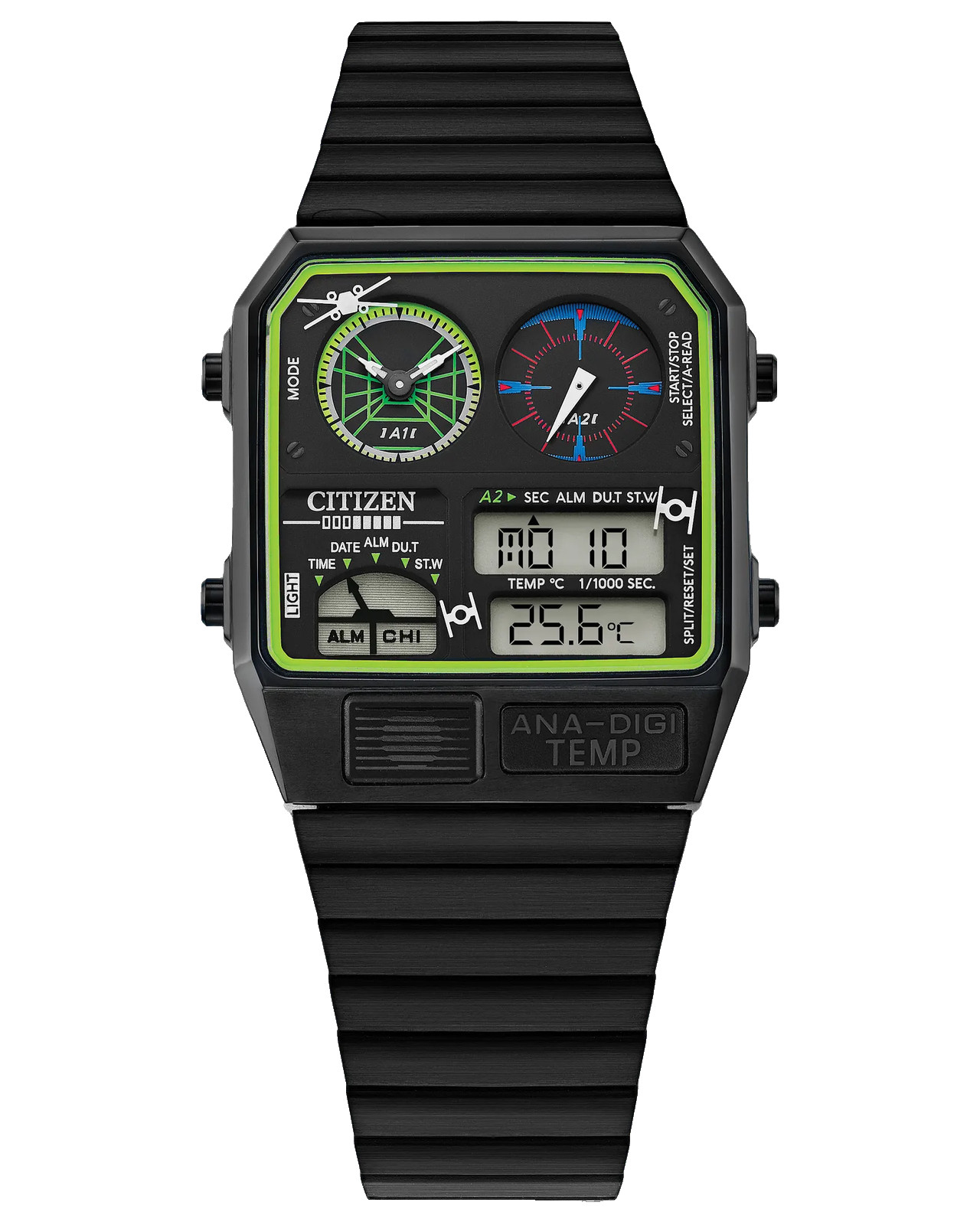 CITIZEN STAR WARS TRENCH RUN JG2109-50W BLACK STRAP DIGITAL 33.5 MM MENS WATCH