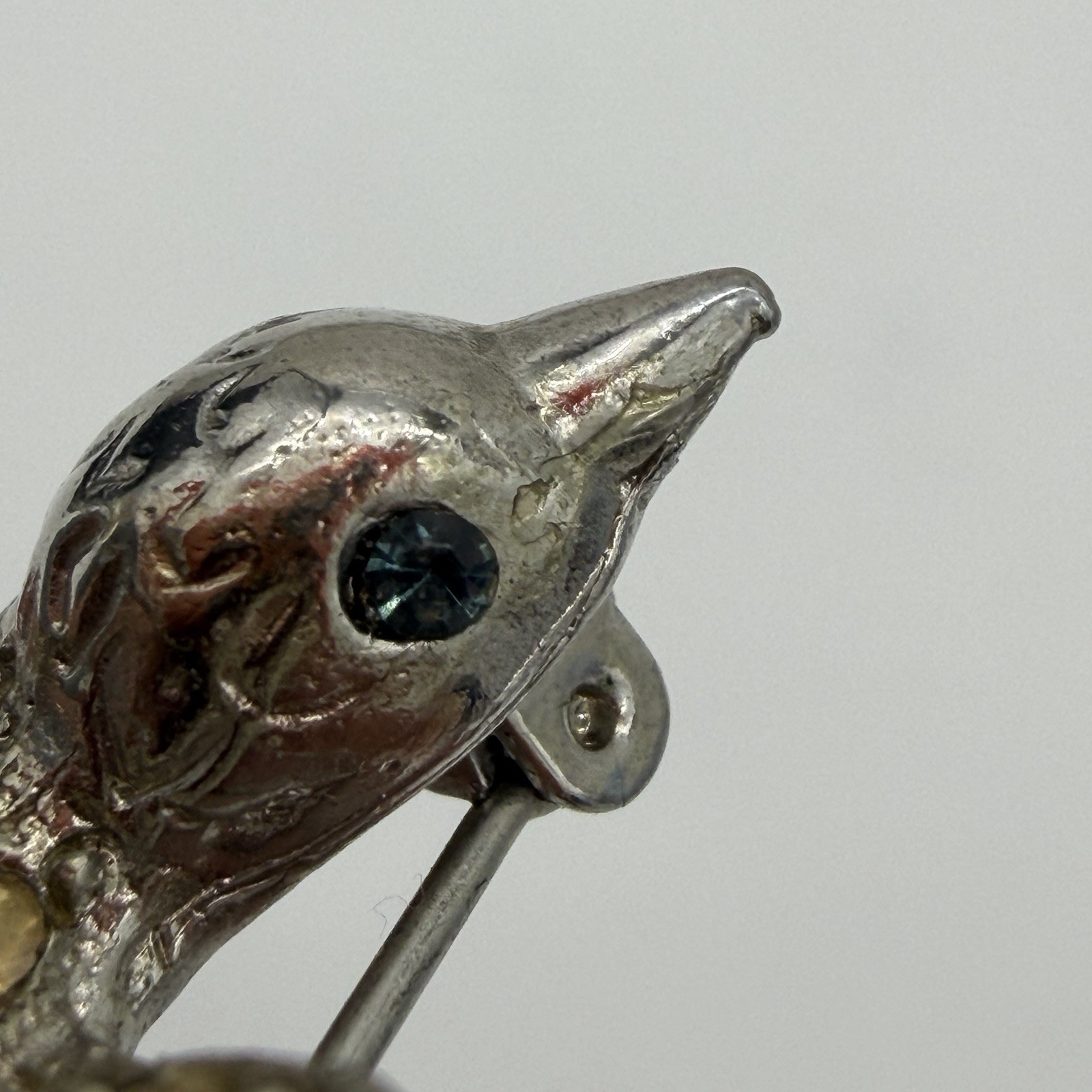 Vtg Art Deco Swallow Bird Brooch Read