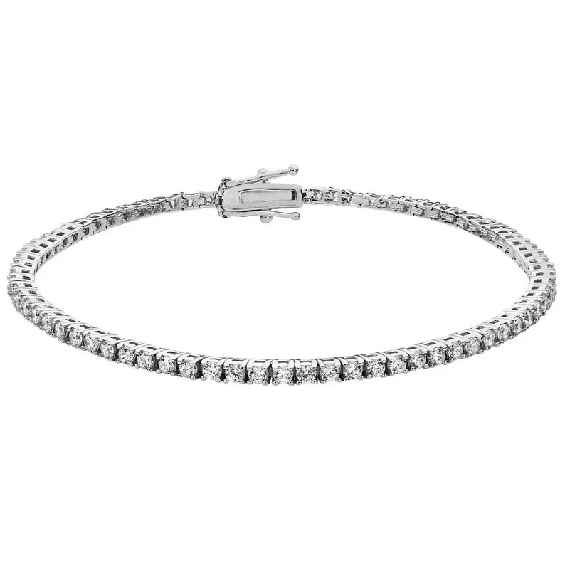 2.80Ct Round Cut Natural Diamond Tennis Bracelet 14k White Gold Certified IJ/SI