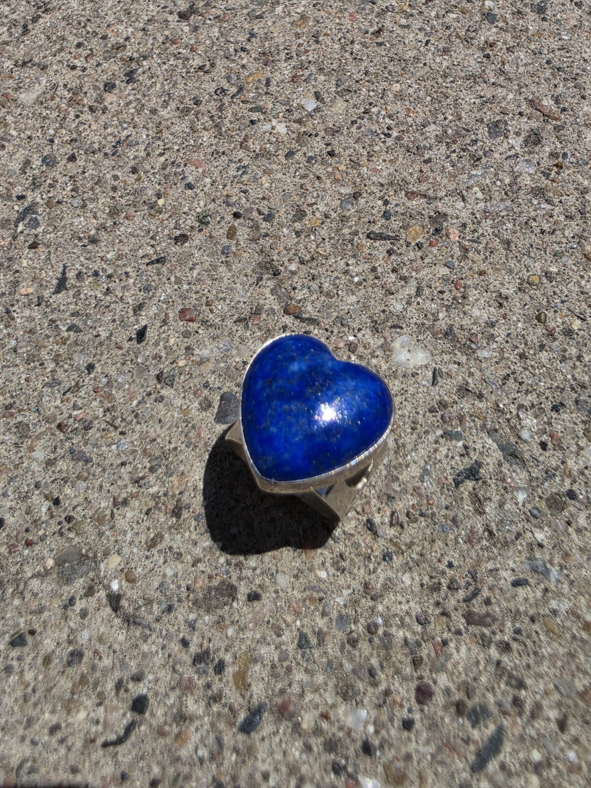 MINE FINDS BY JAY KING DTR Lapis Lazuli Heart Sterling Silver Ring Size 6