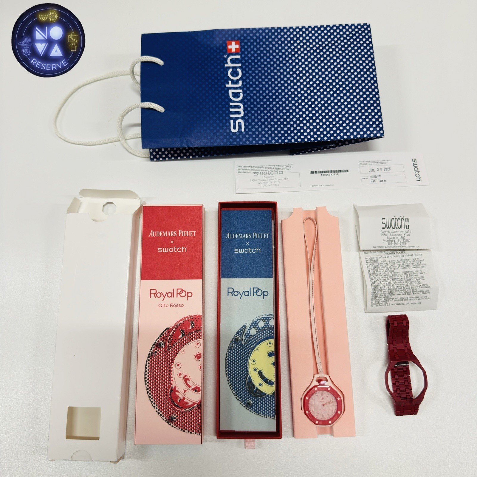 Swatch x Audemars Piguet AP Royal Pop Otto Rosso With Bioceramic Red Band NEW