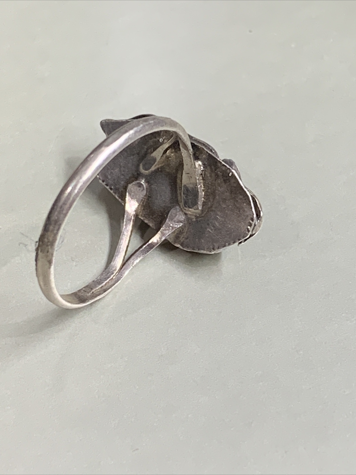 vintage navajo turqouise leaves ring Size 5.5 Not Stamped But Acid Tested