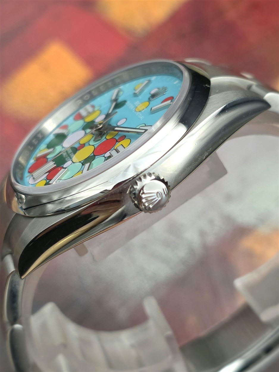 2022 Rolex Oyster Perpetual 41mm 124300 Aftermarket Celebration w/Orig Dial B&P