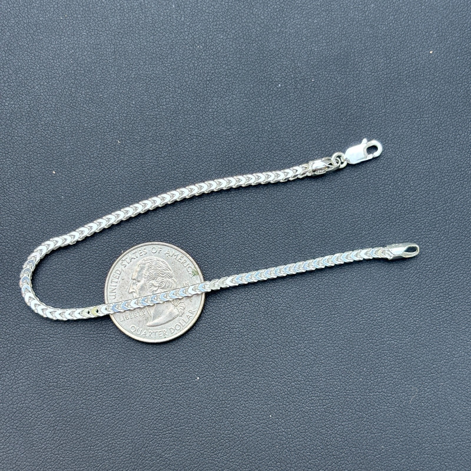 2.5mm Franco Link Bracelet – Real Solid 925 Sterling Silver Or 14k Gold Vermeil