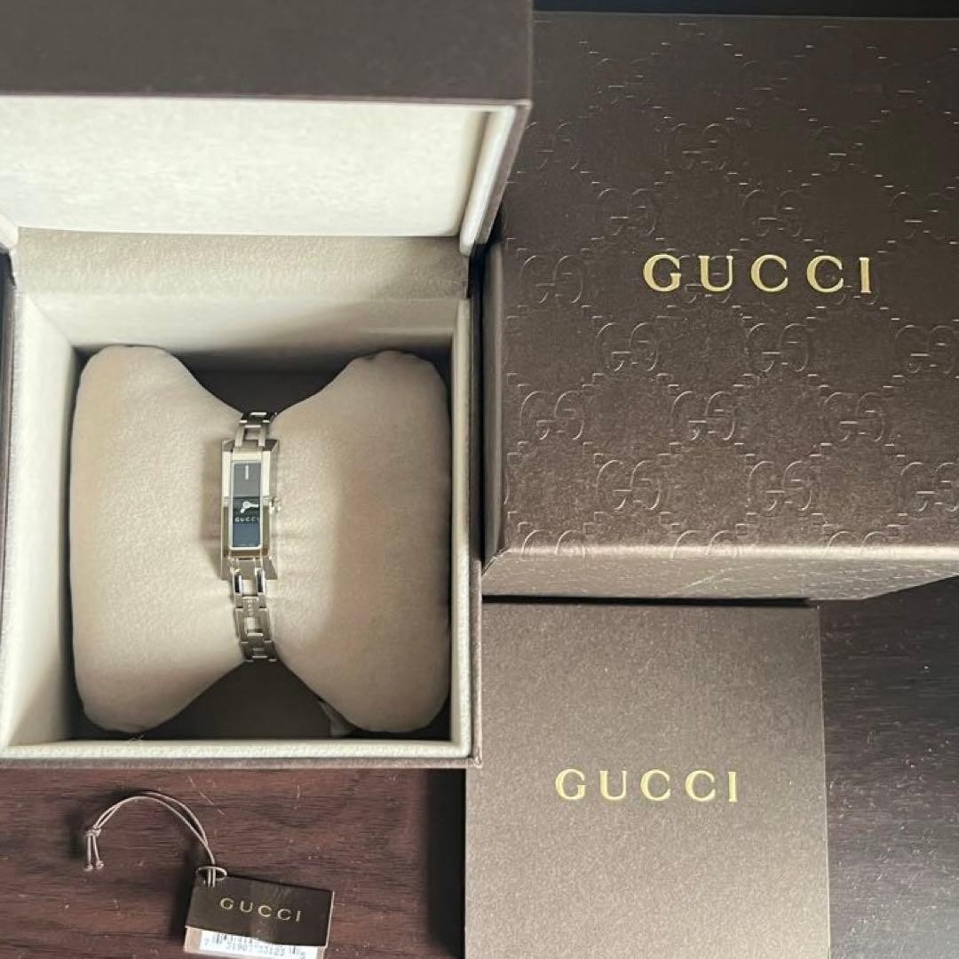 GUCCI G Link Black Wristwatch YA110518 with Box