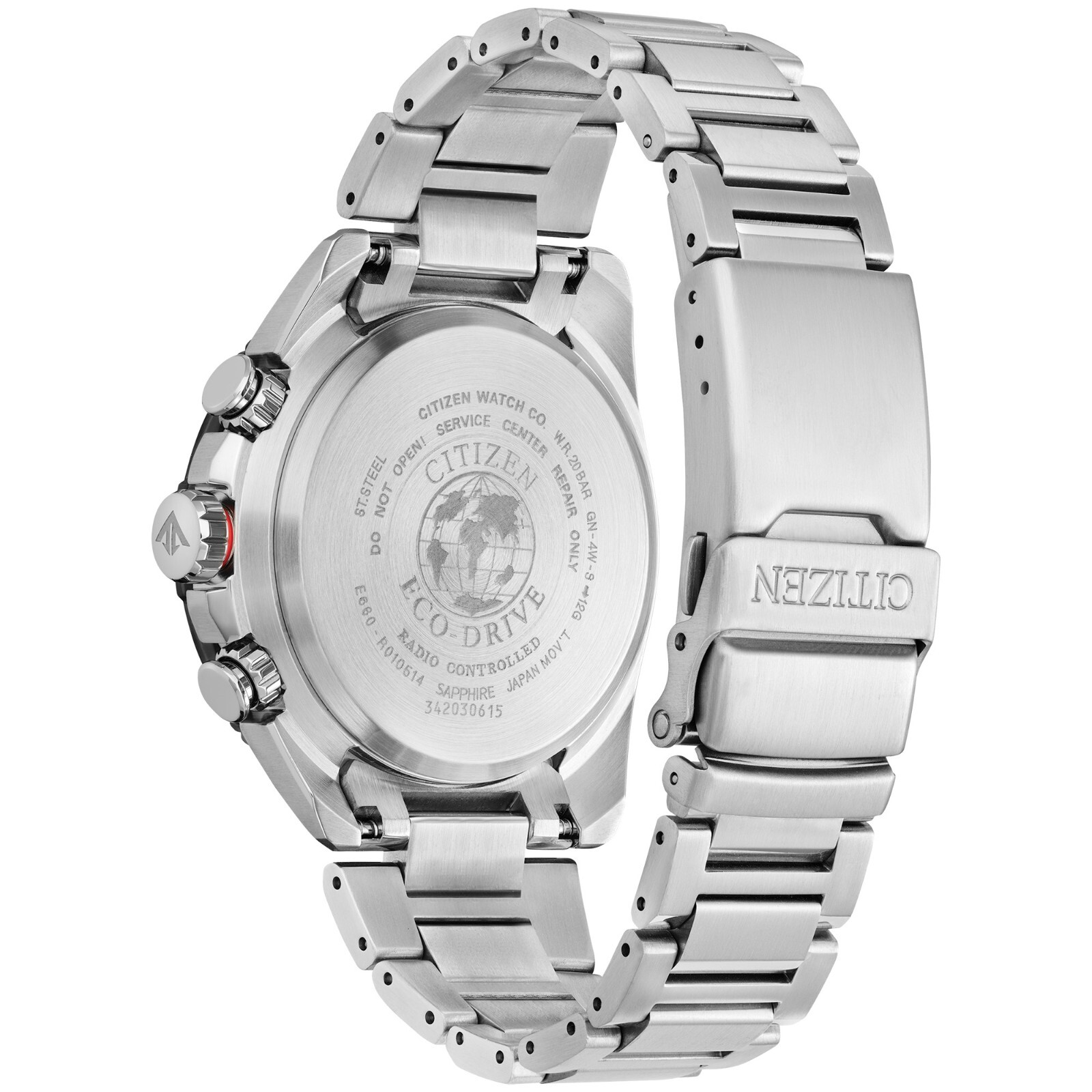 Citizen Men’s Land Perpetual Calendar Eco-Drive Silver Watch 45 MM CB5034-58L